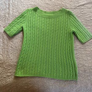 Talbots Petite small sweater shirt short sleeve Spring-summer wear.Falls on hip.